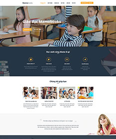 Mẫu website giáo dục Mamobooks