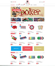 Mẫu website shop bán bộ bài Poker
