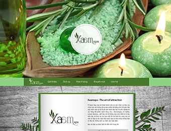 Mẫu thiết kế web spa Xaamspa