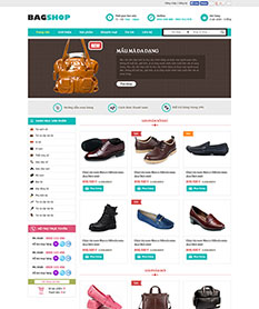 Mẫu thiết kế website shop đồ da Bag Shop