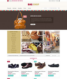 Mẫu thiết kế web kinh doanh giầy túi xách