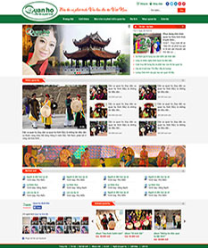 Mẫu website giới thiệu quan họ Kinh Bắc