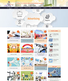 Mẫu thiết kế web công ty truyền thông Nami