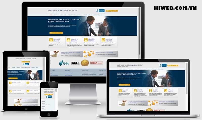 Thiết kế website khách sạn Responsive - HIWEB