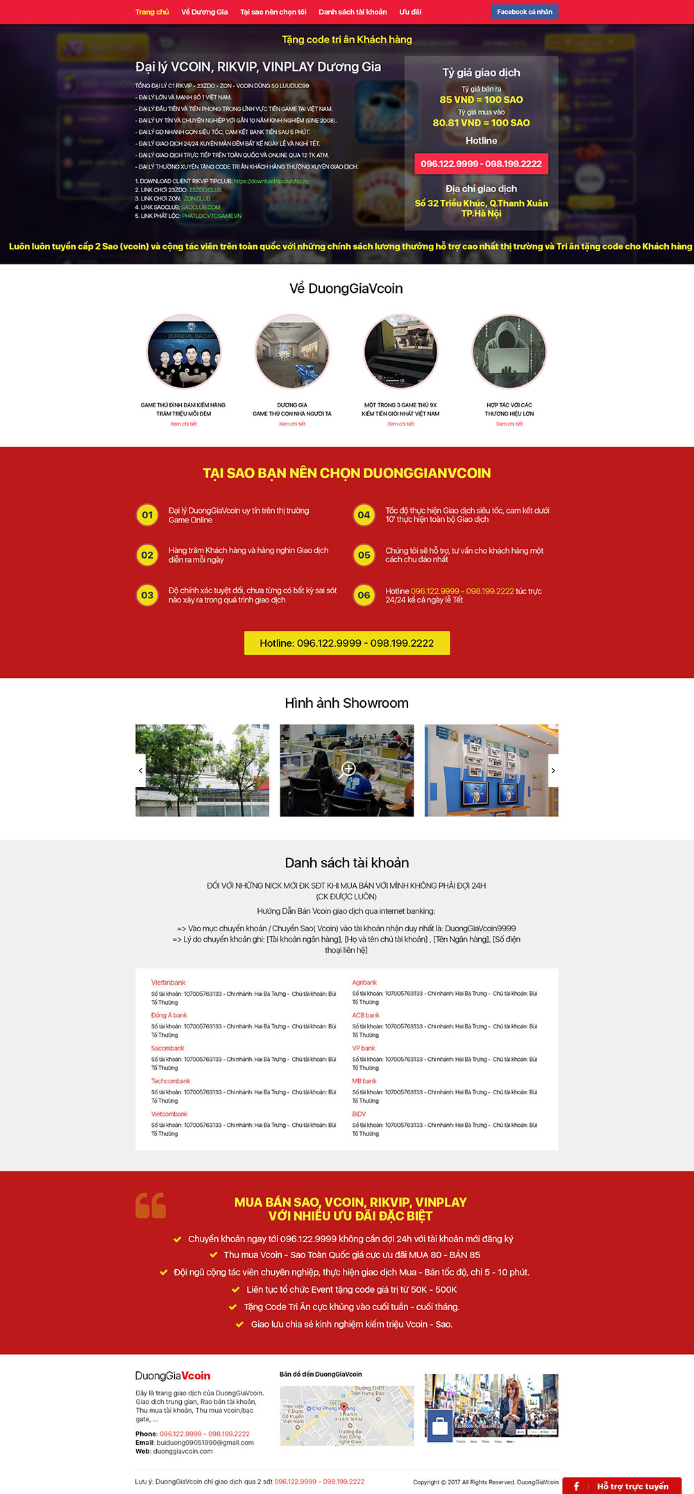 Mẫu thiết kế website mua bán Vcoin - HIWEB