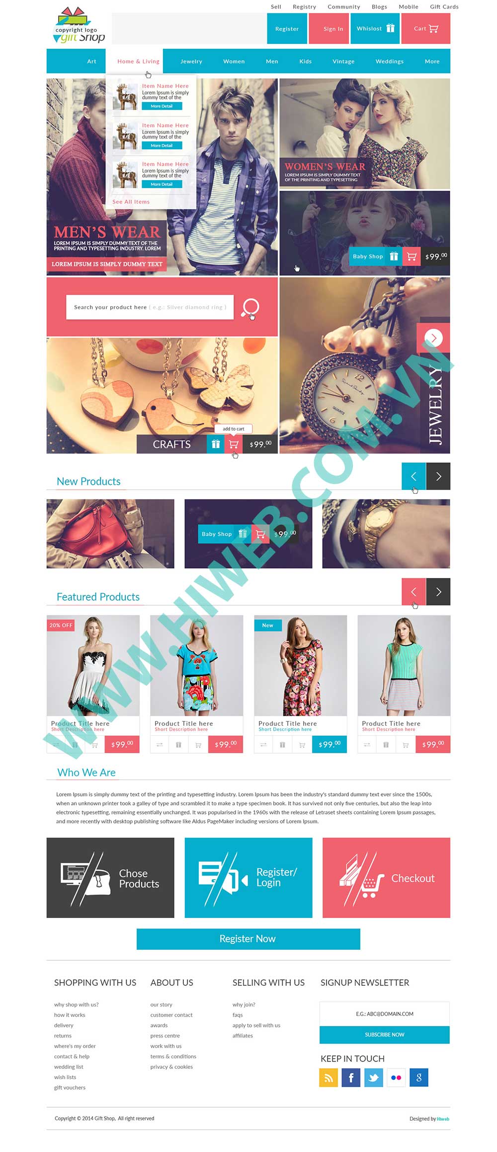 Mẫu website thời trang M012